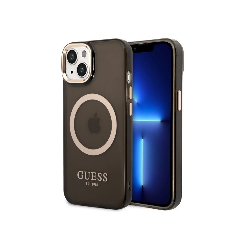 Viedtālruņa aizmugurējais vāciņš Apple Iphone 15 Translucent Black