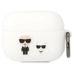 Juhtmevabade kõrvaklappide ümbris Õun Ikonik Karl ja Choupette Valge