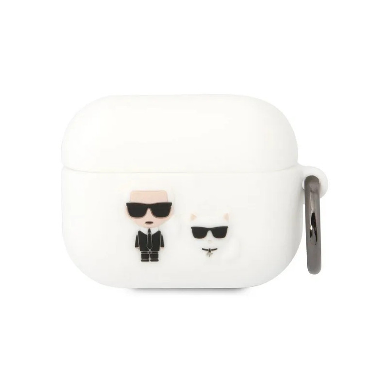 Bezvadu austiņu apvalks Apple Ikonik Karl and Choupette Balta