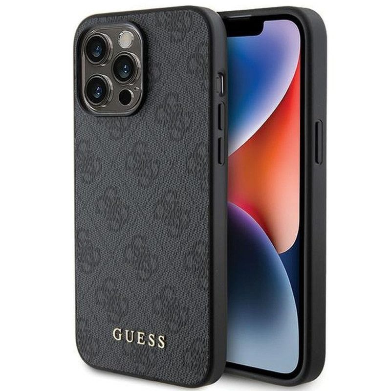 Nutitelefoni tagakaas Õun iPhone 15 Pro Max 4G metallist logo Must