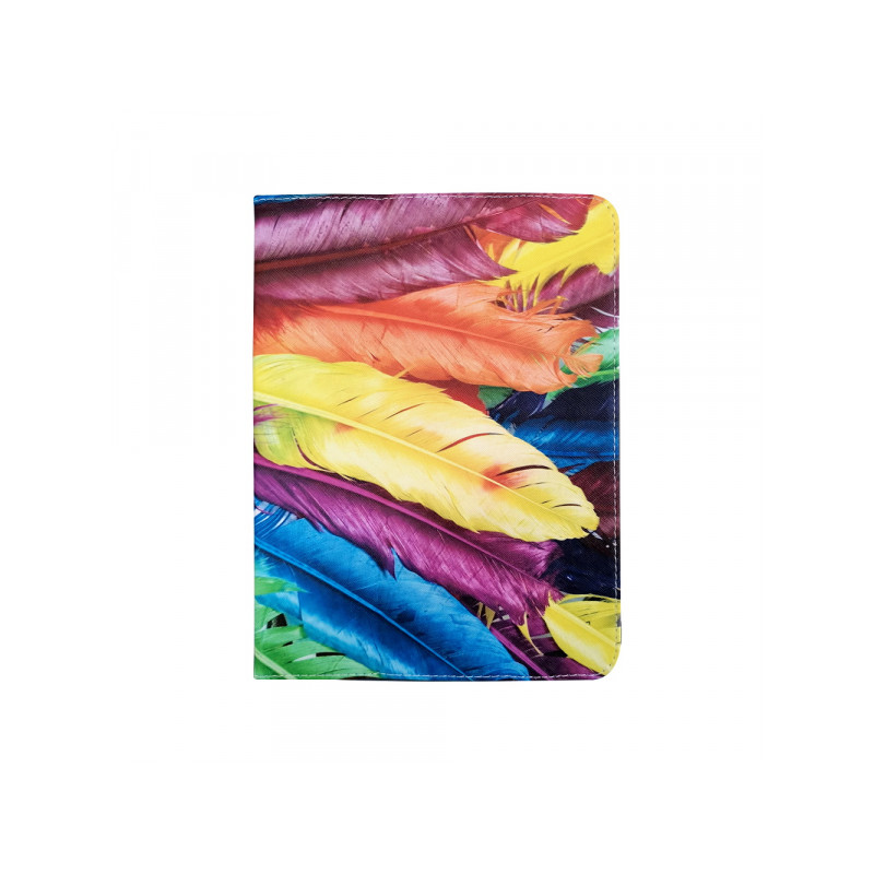 Planšetdatora universālais maciņš Colour feather Miksēta, Ar Dizainu