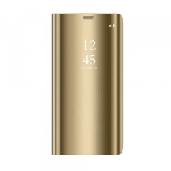 Viedtālruņa atveramais maciņš Samsung Galaxy S22 Smart Clear View Zelta