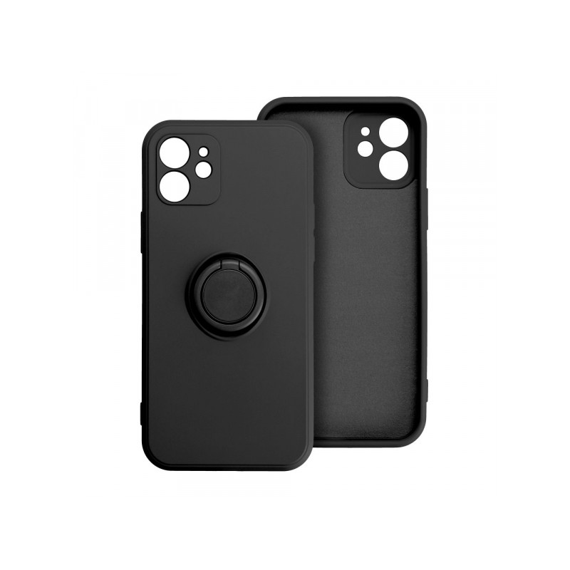 Viedtālruņa aizmugurējais vāciņš Apple iPhone X/XS Silicone Ring Black