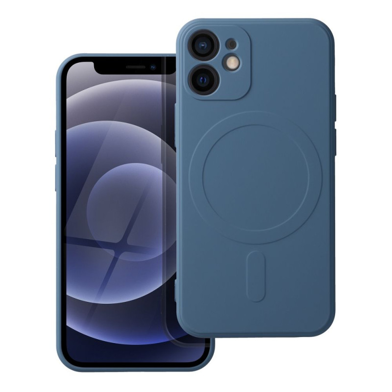 Nutitelefoni tagakaas Õun iPhone 12 Mini Silikoonist Mag Sinine