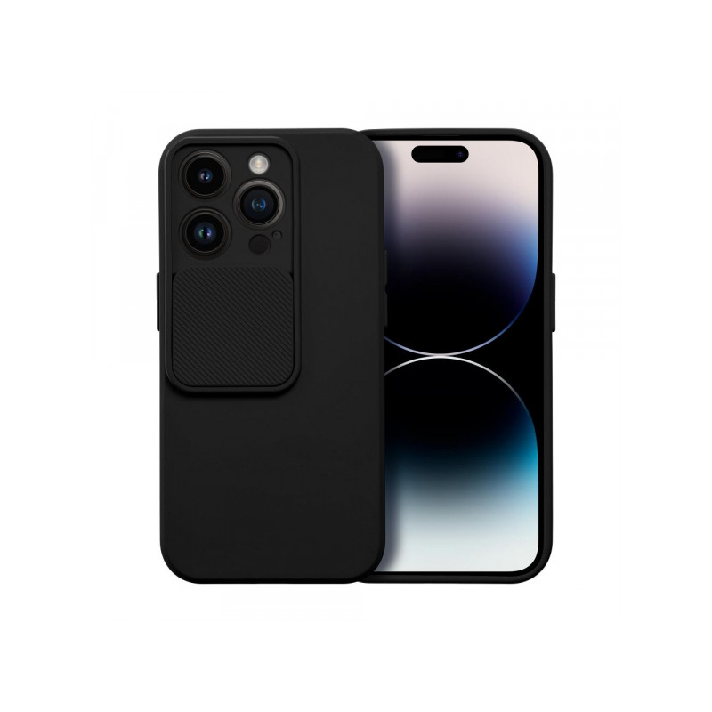 Viedtālruņa aizmugurējais vāciņš Apple iPhone 7 / 8 / SE 20 / SE 22 Camshield Slide Melna