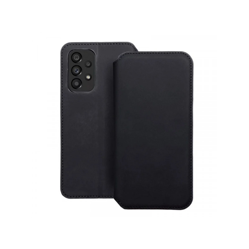 Viedtālruņa atveramais maciņš Samsung Galaxy A53 5G Dual Pocket Book Melna