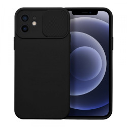 Viedtālruņa aizmugurējais vāciņš Apple iPhone 12 Camshield Slide Melna