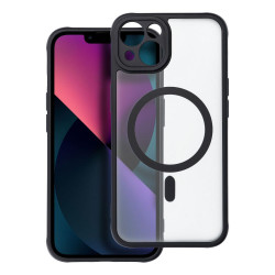 Viedtālruņa aizmugurējais vāciņš Apple iPhone 13 Full matte mag Melna, Caurspīdīga