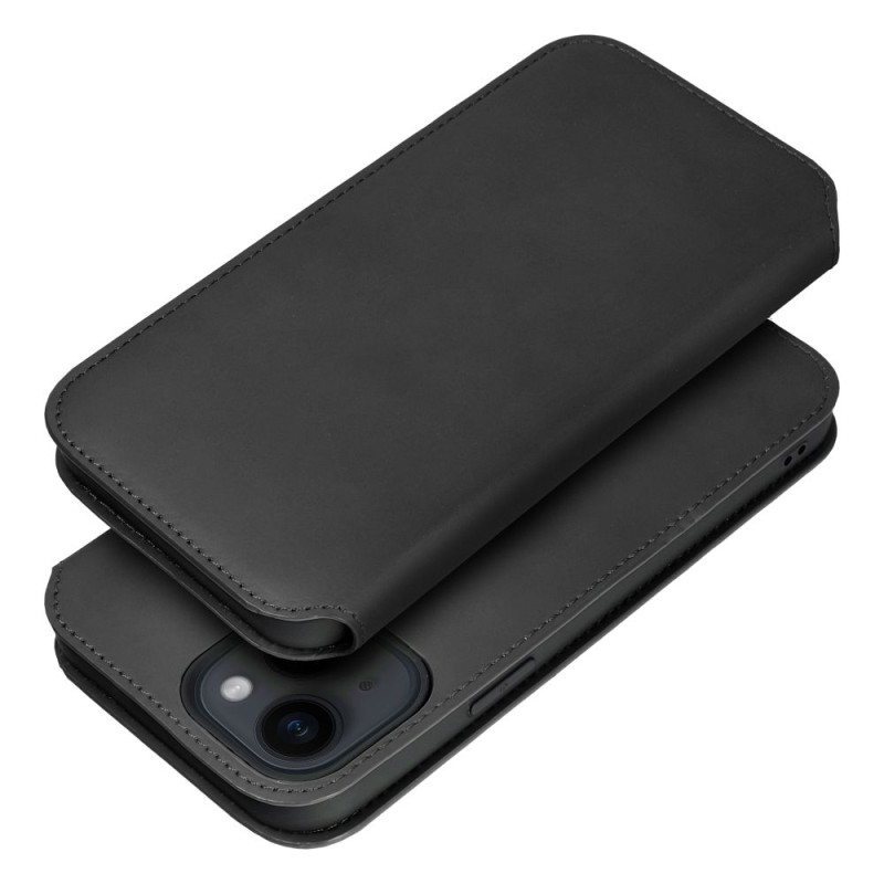 Viedtālruņa atveramais maciņš Samsung Galaxy A25 5G Dual Pocket Book Melna