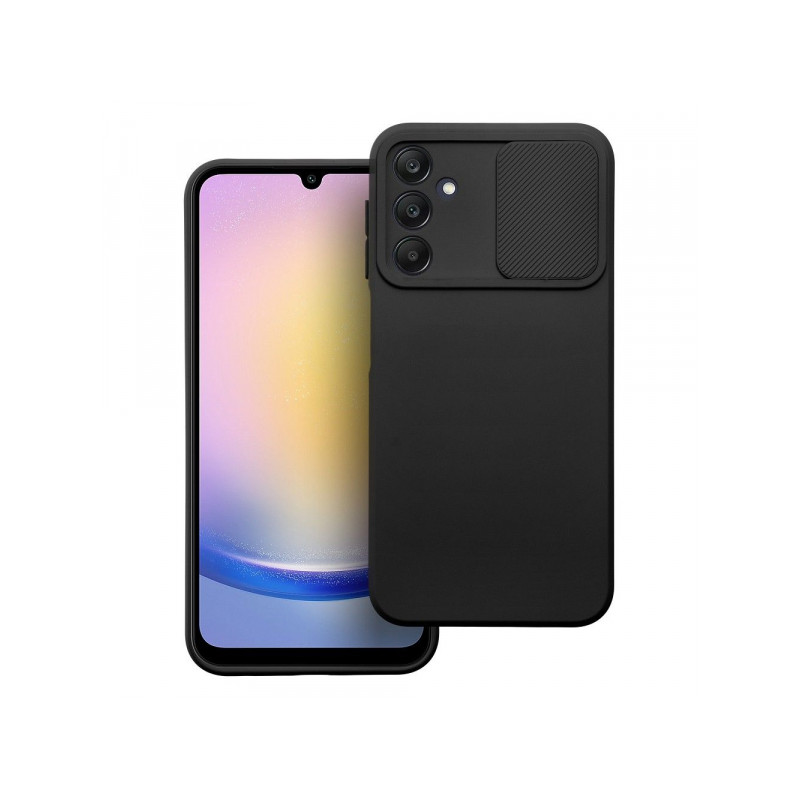 Viedtālruņa aizmugurējais vāciņš Samsung Galaxy A25 5G Camshield Slide Melna