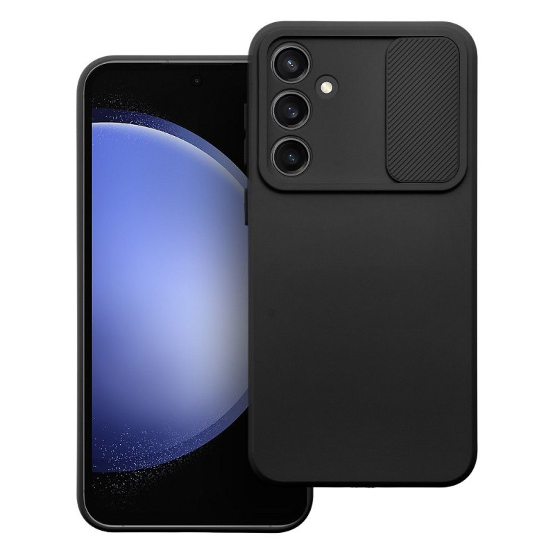 Viedtālruņa aizmugurējais vāciņš Samsung Galaxy S23 FE Camshield Slide Melna