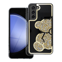 Viedtālruņa aizmugurējais vāciņš Samsung Galaxy S22 Teddy bear Melna