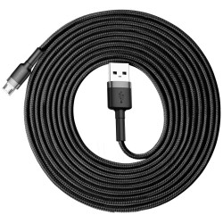 Baseus micro USB 2A 3M Melns-Savienotājkabeļi