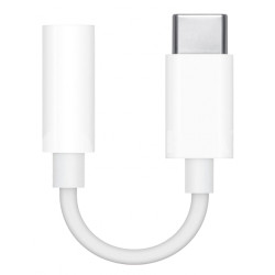 Helikaabli muundur USB-C - 3,5 mm pesa adapter Valge