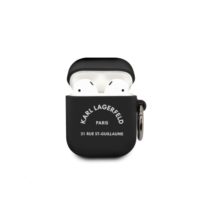 Bezvadu austiņu apvalks Apple Rue St Guillaume Melna