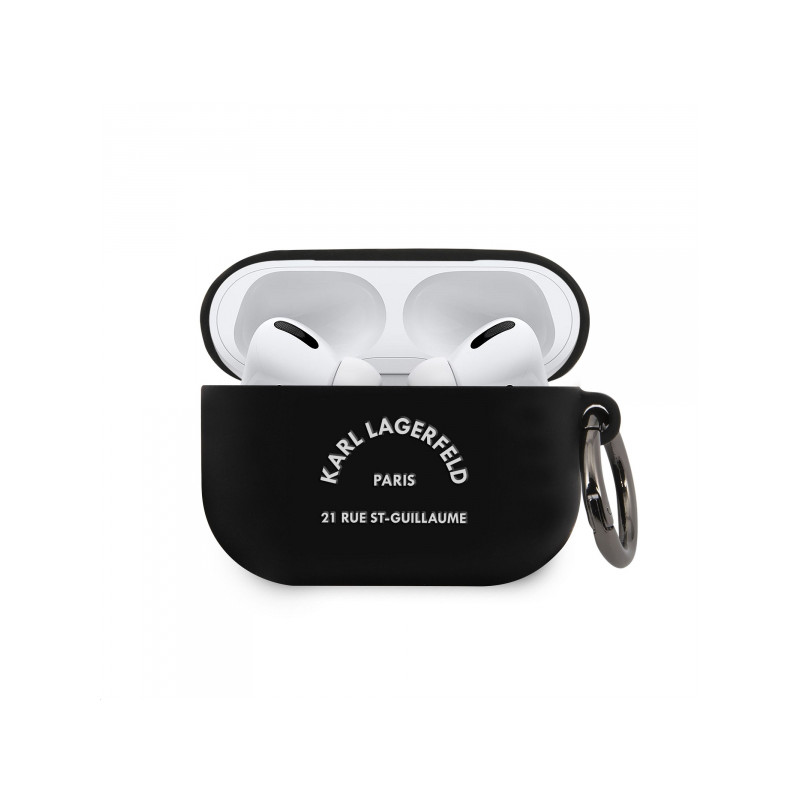 Bezvadu austiņu apvalks Apple Rue St Guillaume Melna