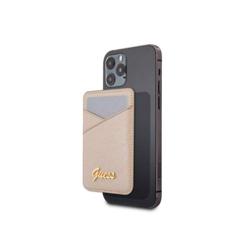 Viedtālruņa karšu kabatiņa Cardslot Metal Logo Zelta