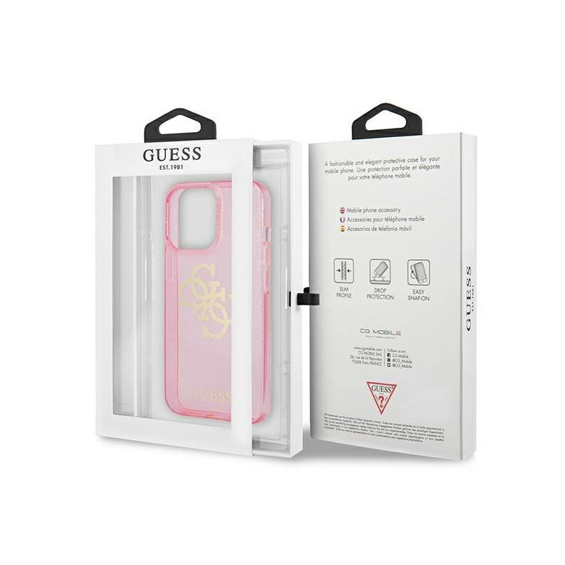 Viedtālruņa aizmugurējais vāciņš Apple iPhone 13 Pro Full Glitter Pink