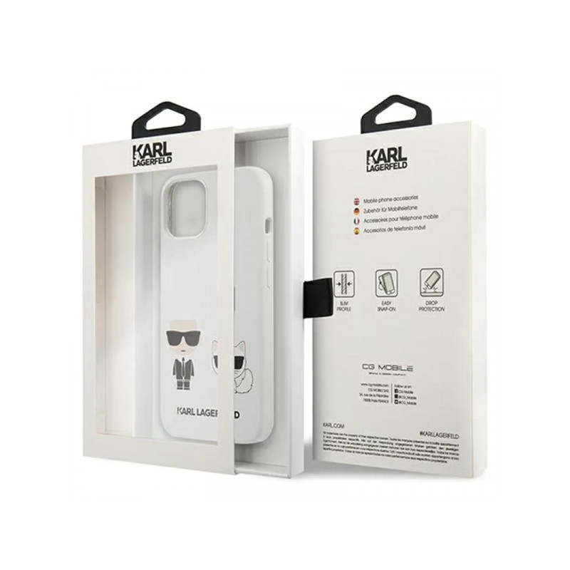 Viedtālruņa aizmugurējais vāciņš Apple iPhone 13 Mini KLHCP13SSSKCW Balta, Ar Dizainu