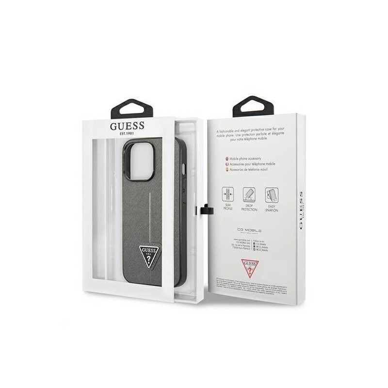 Viedtālruņa aizmugurējais vāciņš Apple iPhone 13 Pro GUHCP13LPSATLG Sudraba, Ar Tekstu