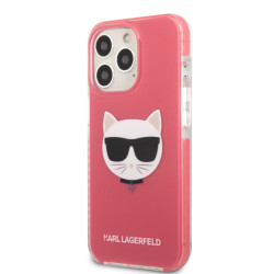 Viedtālruņa aizmugurējais vāciņš Apple iPhone 13 Pro Choupette Head KLHCP13LTPECPI Pink, With Design
