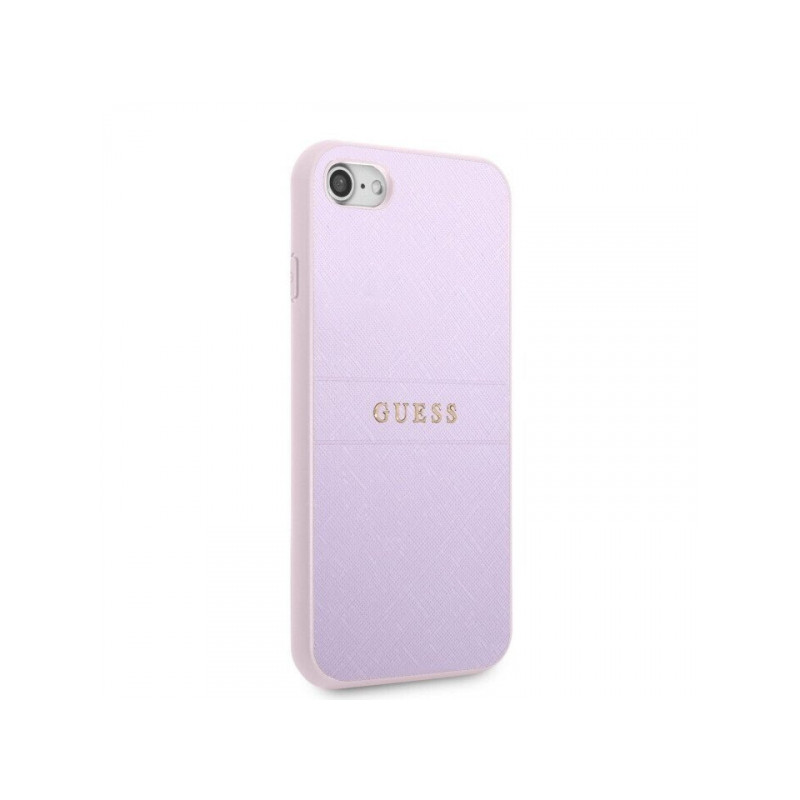 Viedtālruņa aizmugurējais vāciņš Apple iPhone 7 / 8 / SE 20 / SE 22 Leather Saffiano Purpura