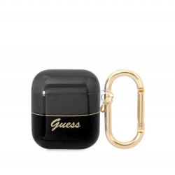 Bezvadu austiņu apvalks Apple Translucent Melna, Ar Dizainu