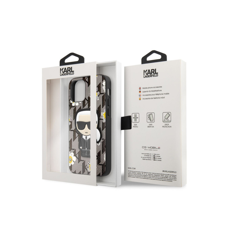 Viedtālruņa aizmugurējais vāciņš Apple iPhone 14 Pro Monogram Vertical Stripe Black, With Text