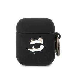 Bezvadu austiņu apvalks Apple Silicone Choupette Black