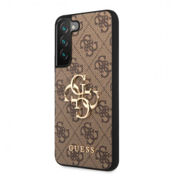 Viedtālruņa aizmugurējais vāciņš Samsung Galaxy S23 4G Metal Logo Brown, With Design