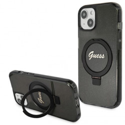 Viedtālruņa aizmugurējais vāciņš Apple Iphone 15 Hardcase Ring Mag Melna