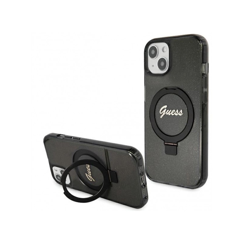 Nutitelefoni tagakaas Õun Iphone 15 Kõvaümbrisega rõngassall Must