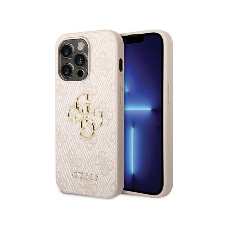 Viedtālruņa aizmugurējais vāciņš Apple iPhone 15 Pro Max Big Metal Logo Rozā
