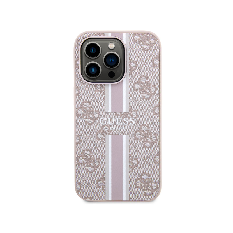 Viedtālruņa aizmugurējais vāciņš Apple iPhone 15 Pro Max Stripes Collection MagSafe Rozā