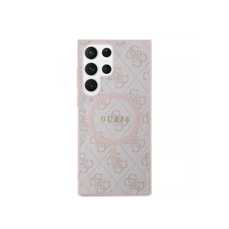 Viedtālruņa aizmugurējais vāciņš Samsung Galaxy S24 Ultra Metal Logo Mag Rozā