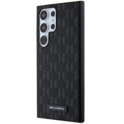 Viedtālruņa aizmugurējais vāciņš Samsung Galaxy S24 Ultra Saffiano collection Black