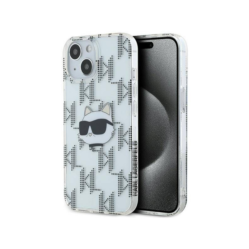 Viedtālruņa aizmugurējais vāciņš Apple Iphone 15 Monogram Caurspīdīga