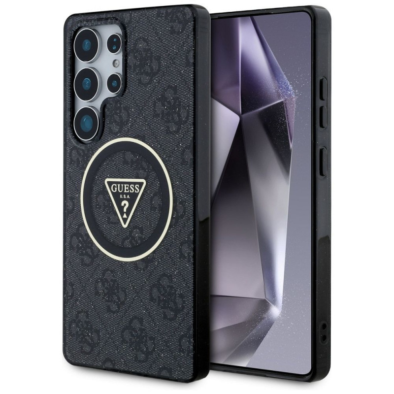 Viedtālruņa aizmugurējais vāciņš Apple Galaxy S25 Ultra Triangle Buttons MagSafe Melna