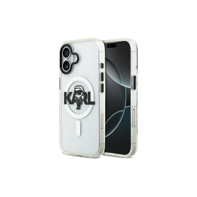 Viedtālruņa aizmugurējais vāciņš Apple iPhone 17 Sketch Logo Mag Caurspīdīga