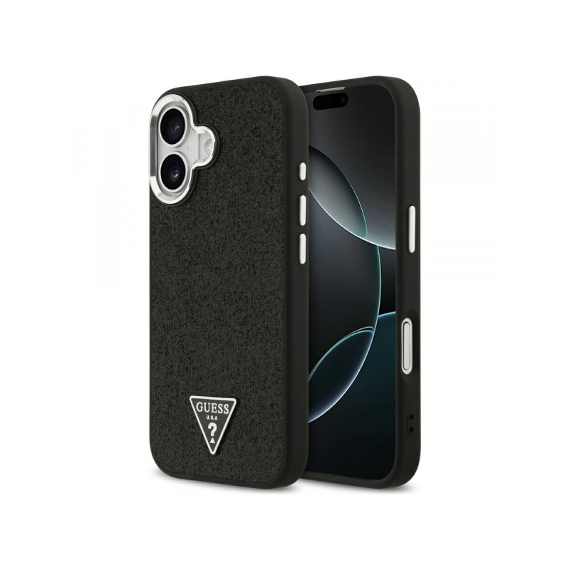 Nutitelefoni tagakaas Õun iPhone 17 Kolmnurga logoga ajakiri Must