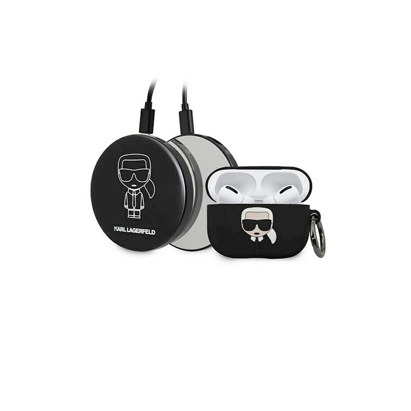 Bezvadu austiņu apvalks Apple KLBPPBOAPK Black, With Design