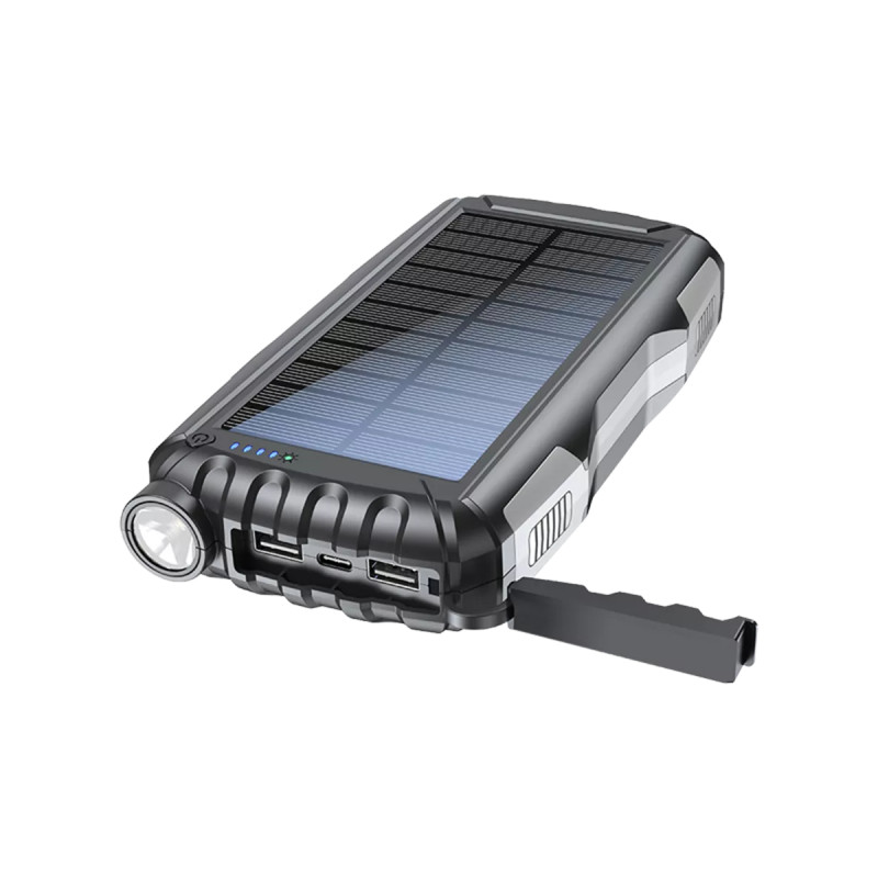 Väline aku PSO-20009 20 000 mAh päikesepatarei Must