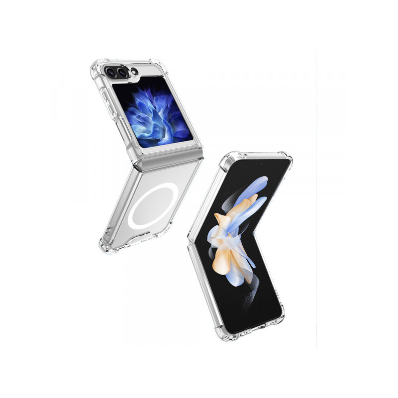 Viedtālruņa atveramais maciņš Samsung Galaxy Z Flip 5 5G Acrylic Magsafe Caurspīdīga