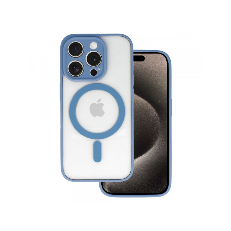 Viedtālruņa aizmugurējais vāciņš Apple iPhone 11 Acrylic Color Magsafe Light Blue, Transparent