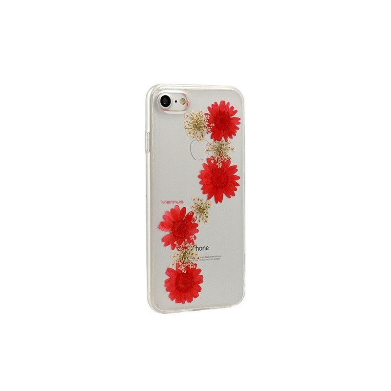 Viedtālruņa aizmugurējais vāciņš Samsung Galaxy S8 Real Flower Flora pattern Caurspīdīga, Ar Dizainu