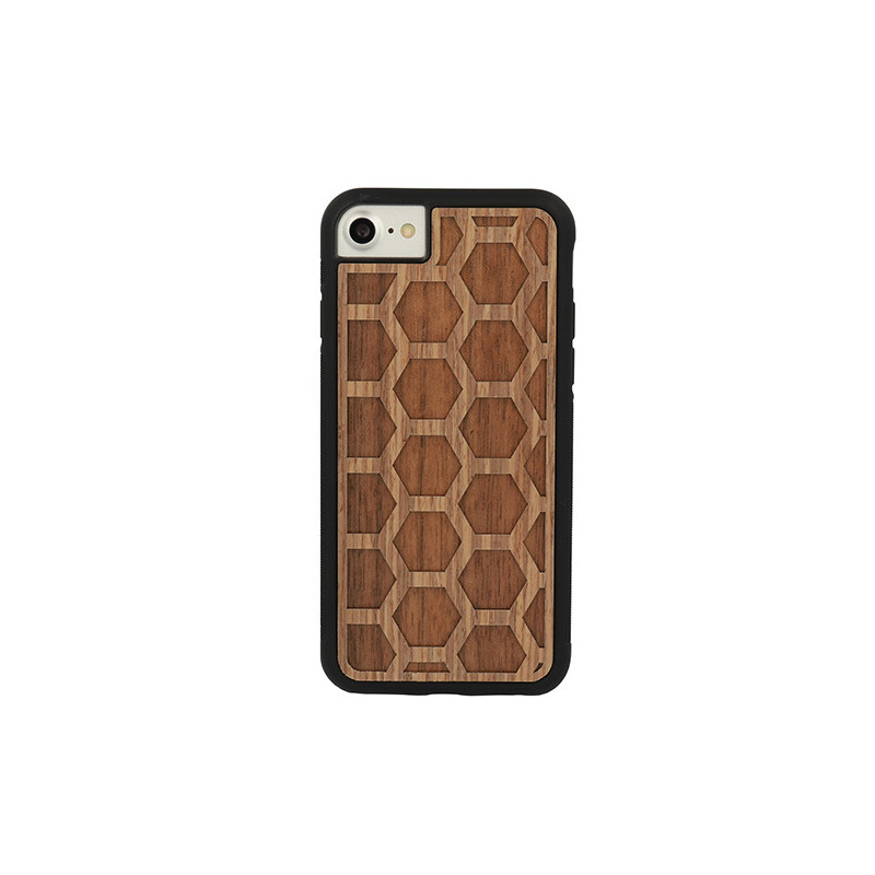 Viedtālruņa aizmugurējais vāciņš Apple iPhone 7 / 8 / SE 20 / SE 22 Wood Design 3 Brūna, Ar Dizainu