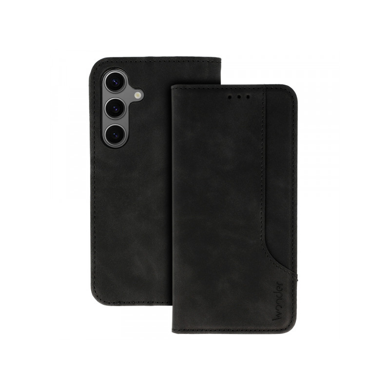 Viedtālruņa atveramais maciņš Samsung Galaxy A12 Wonder Prime Case Black