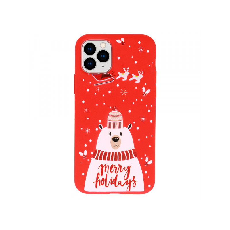 Viedtālruņa aizmugurējais vāciņš Xiaomi Redmi Note 9 Pro / Pro Max / S Christmas Design 5 Sarkana, Ar Dizainu