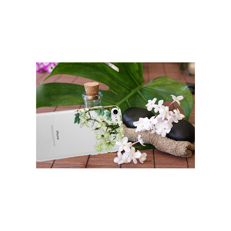 Viedtālruņa aizmugurējais vāciņš Samsung Galaxy A10 Floral Jasmine Caurspīdīga, Ar Dizainu