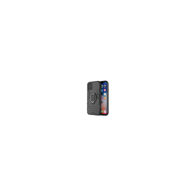 Viedtālruņa aizmugurējais vāciņš Apple iPhone 11 Ring Armor Black